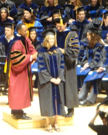 Newly minted PhDs, Dr. Sarah Emerson Leeat Emory Graduation, 2012